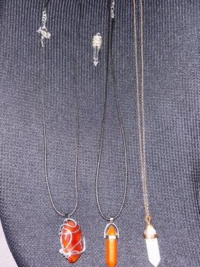 Stone Pendant Necklace Lot